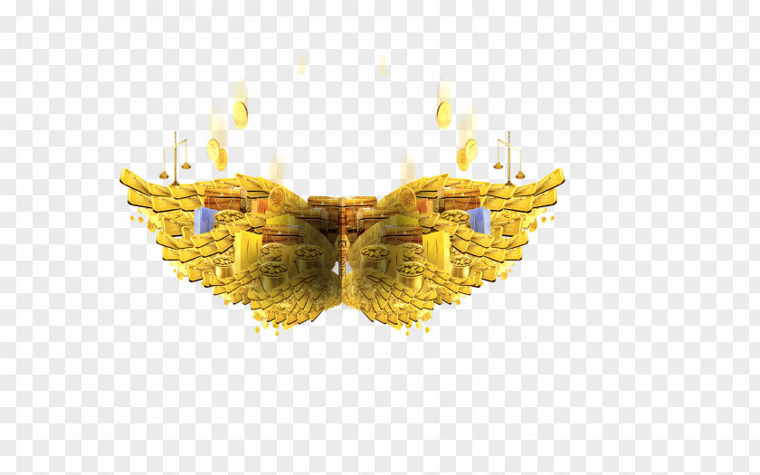 Golden Wings Wing Icon PNG