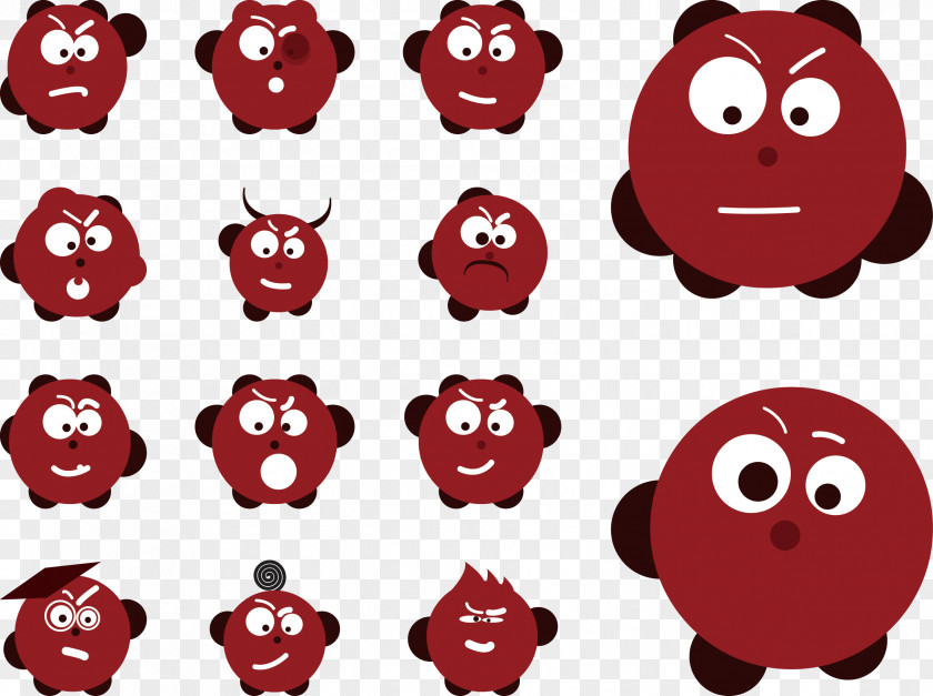 Red Cartoon Monster Emoticon PNG