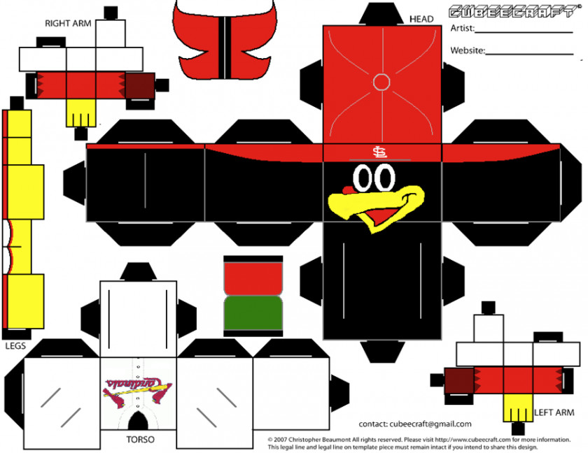 Fred Bird Cliparts Spider-Man Wolverine Deadpool Paper Model PNG