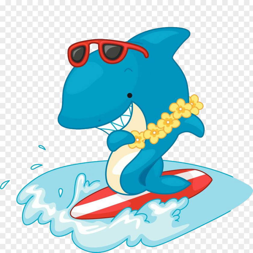 Shark Playing Surfing Royalty-free Stock Photography Clip Art PNG
