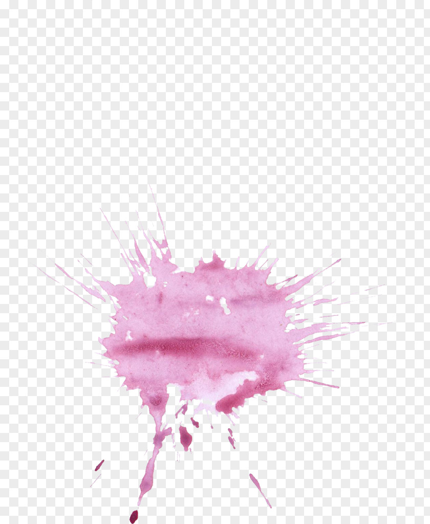 Watercolor Splash Painting Purple PNG
