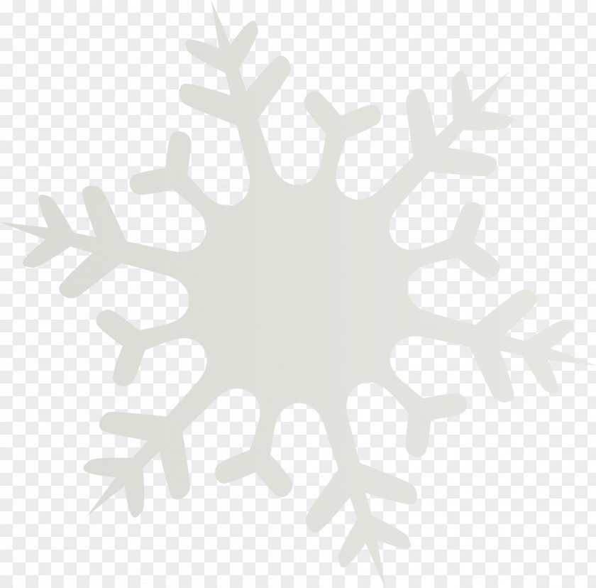 Cartoon Gray Snowflake White Pattern PNG