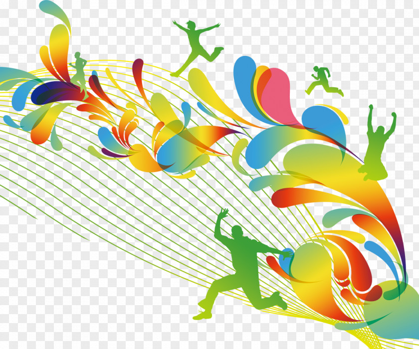 Rio Olympics Abstract Art Color Curve PNG