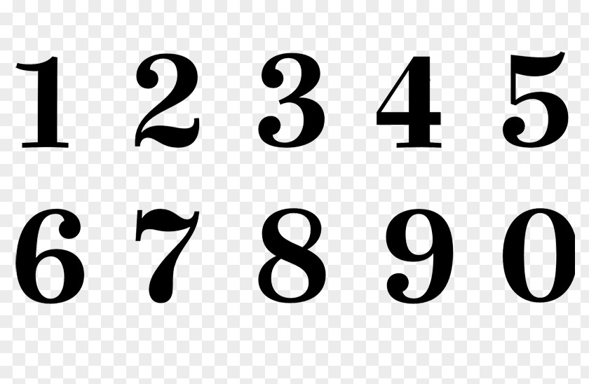 Wedding Numbers Stencil Number Letter Font PNG