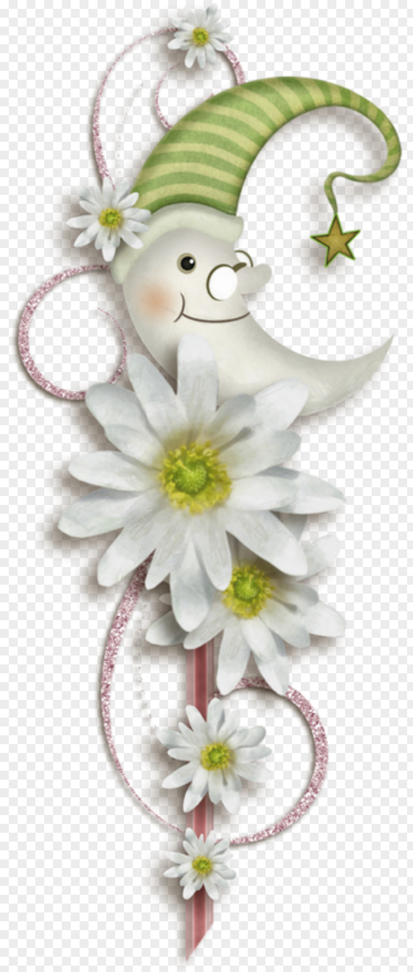 Crescent Flower Clip Art PNG