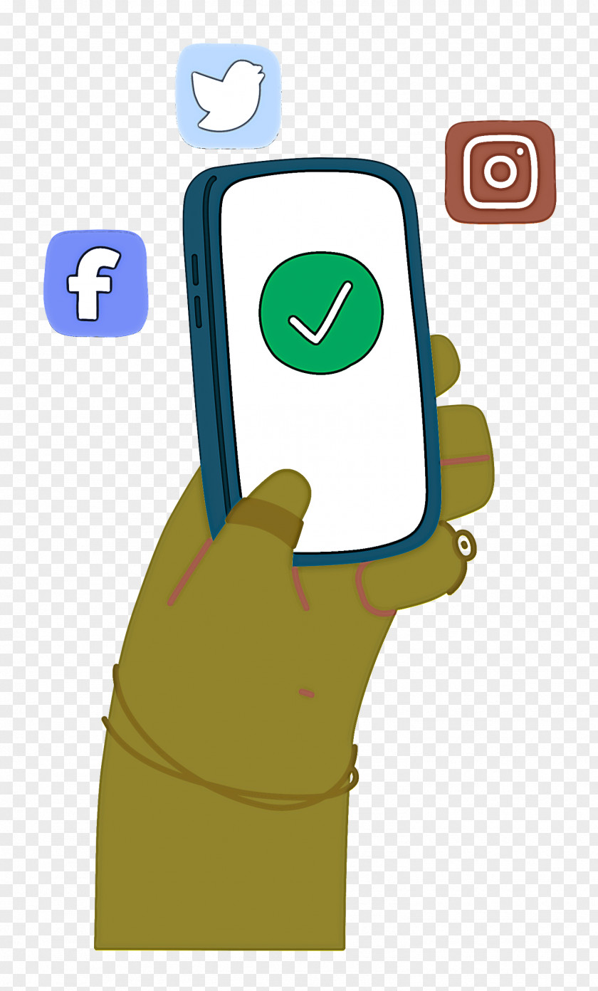 Phone Checkmark Hand PNG