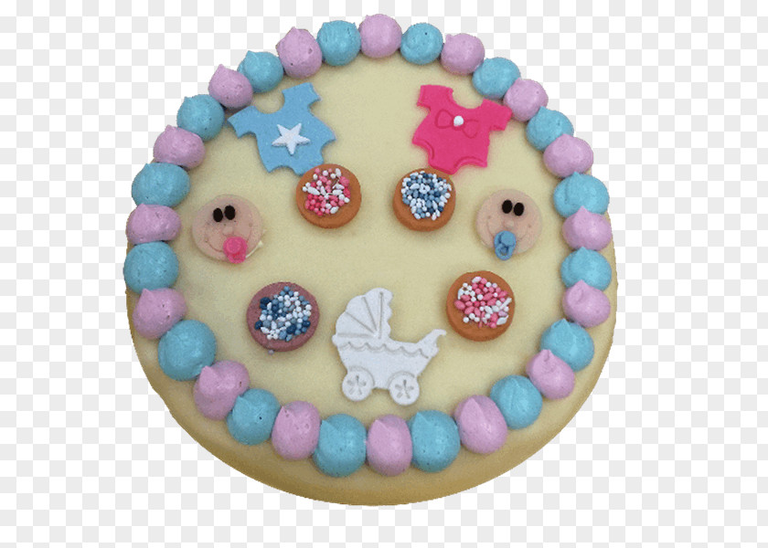 Baby Gender Reveal Buttercream Birthday Cake Torte Tart Wedding PNG