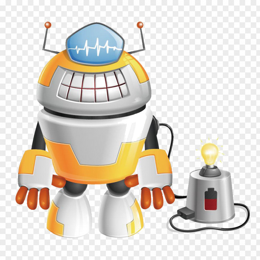 Hand-painted Charging Robot Battery Charger Cartoon AIBO PNG