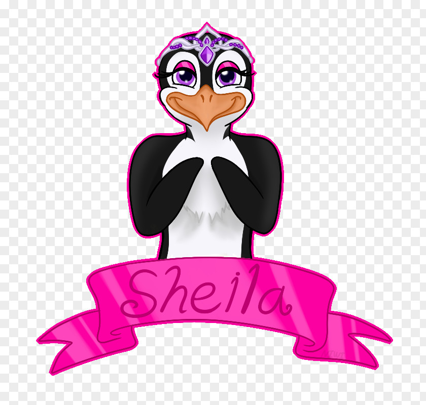 Penguin Pink M Character Clip Art PNG