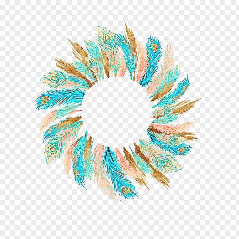 Plant Feather Turquoise PNG