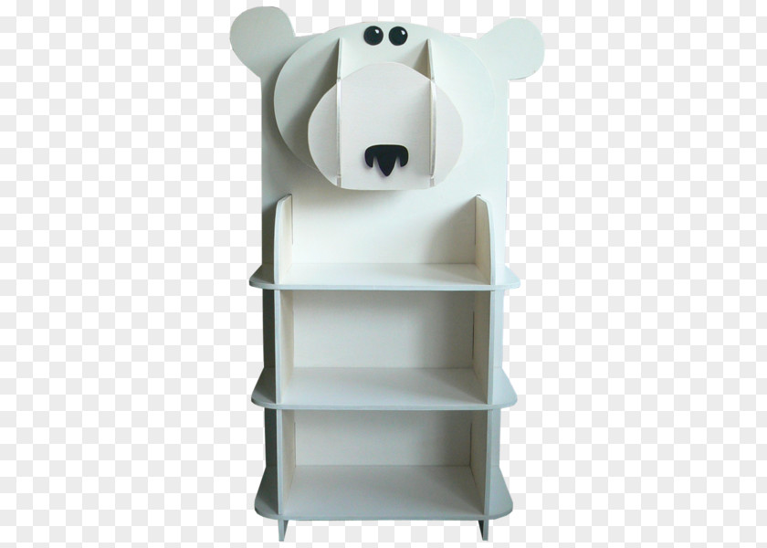Polar Bear Shelf Bookcase Nursery PNG