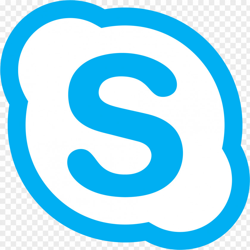 Symbol Electric Blue Skype For Business Aqua PNG