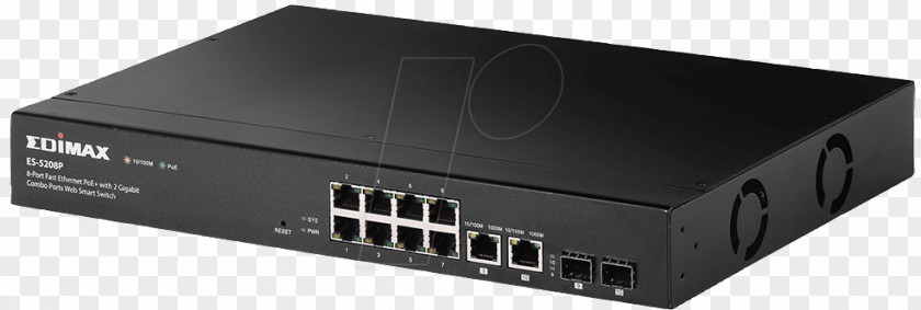 8 PortsSmartOthers Wireless Access Points Network Switch Power Over Ethernet Computer Edimax ES-5208P PNG