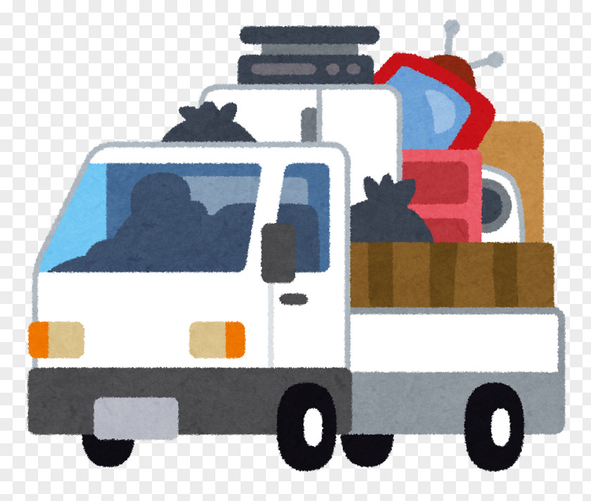 Cartoon Shipping Bus Municipal Solid Waste Relocation Recycling Service Sales Quote PNG