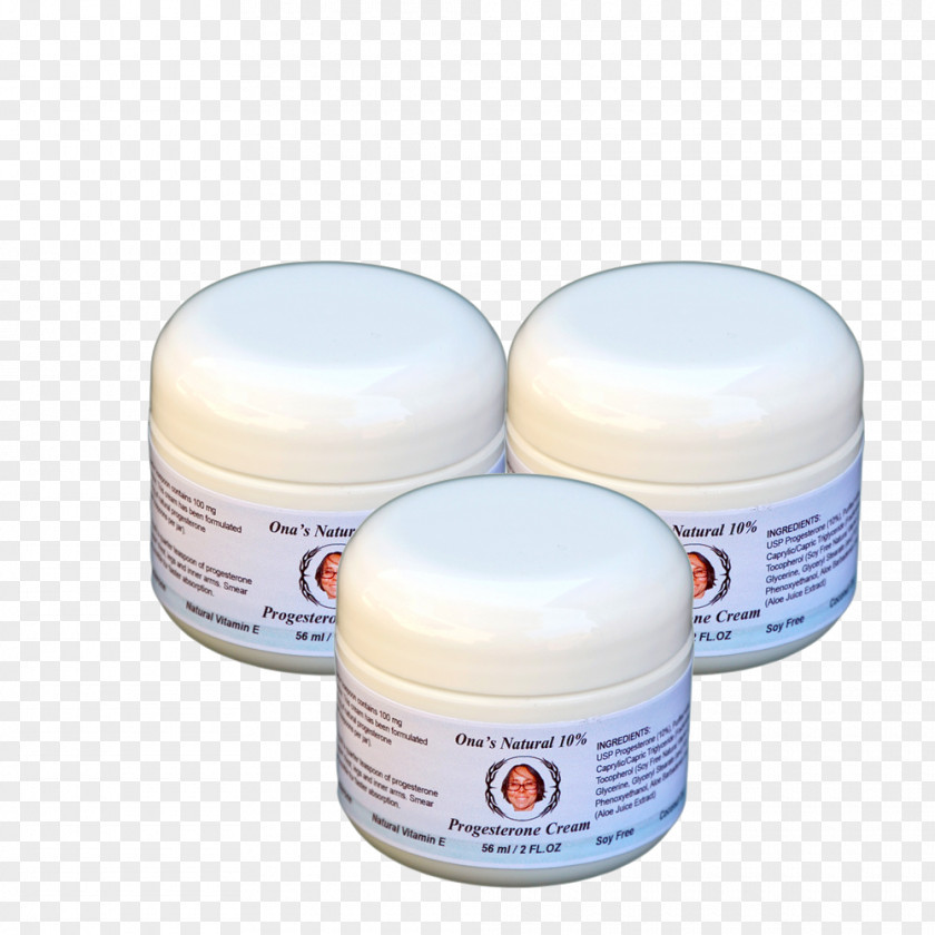 CREAM JAR Ona's Natural 10% Progesterone Cream Almond Oil Coconut PNG
