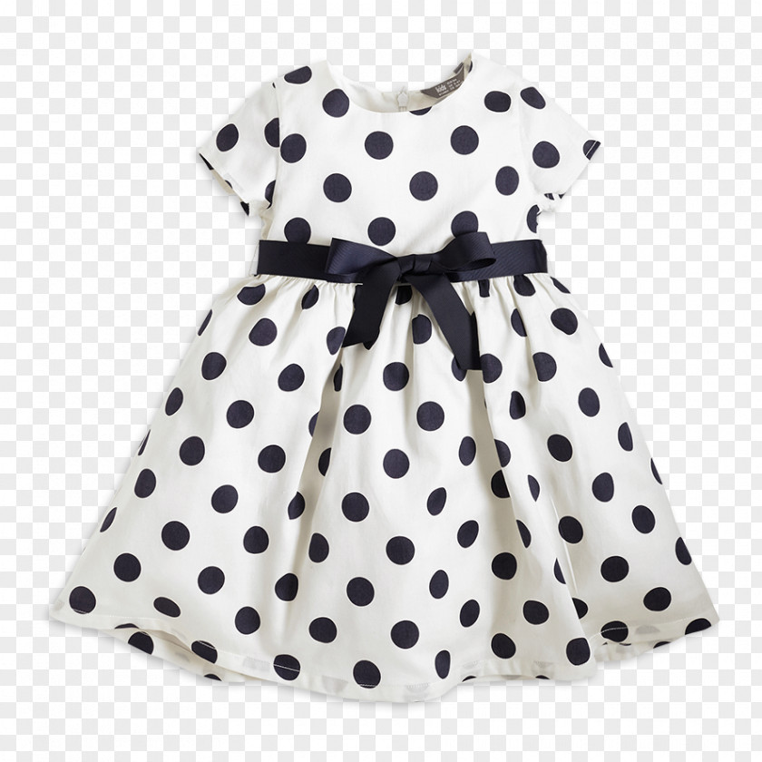 Dress Polka Dot White Skirt Sleeve PNG