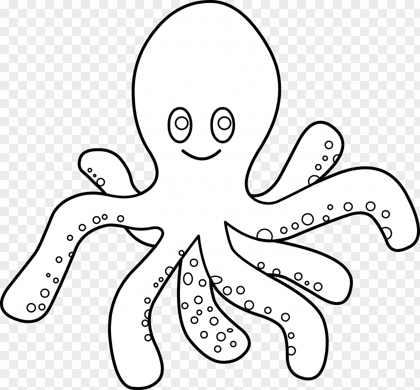 Octopus Outline Cliparts Black And White Clip Art PNG