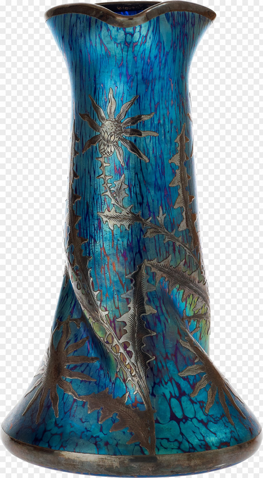 Vase Blue Art Nouveau PNG