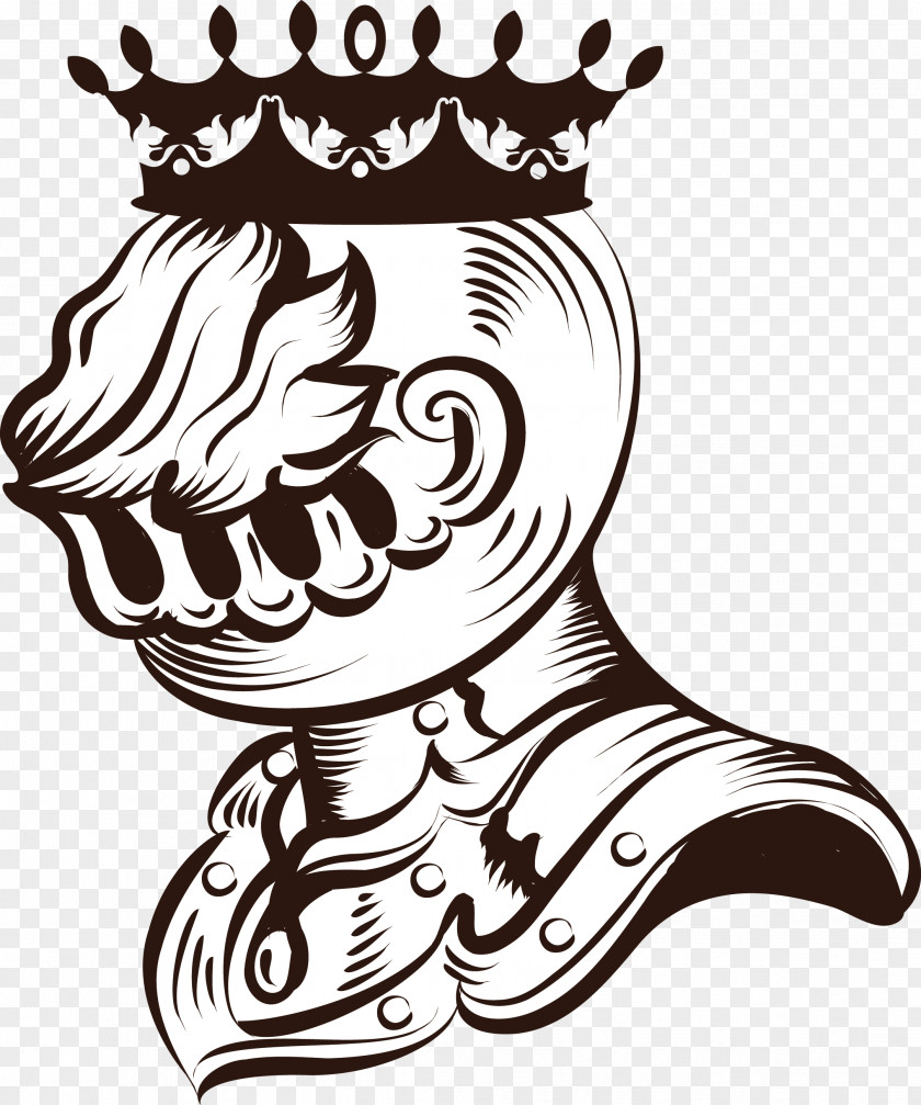 Crown Decorative Vector Visual Arts Euclidean Black And White PNG