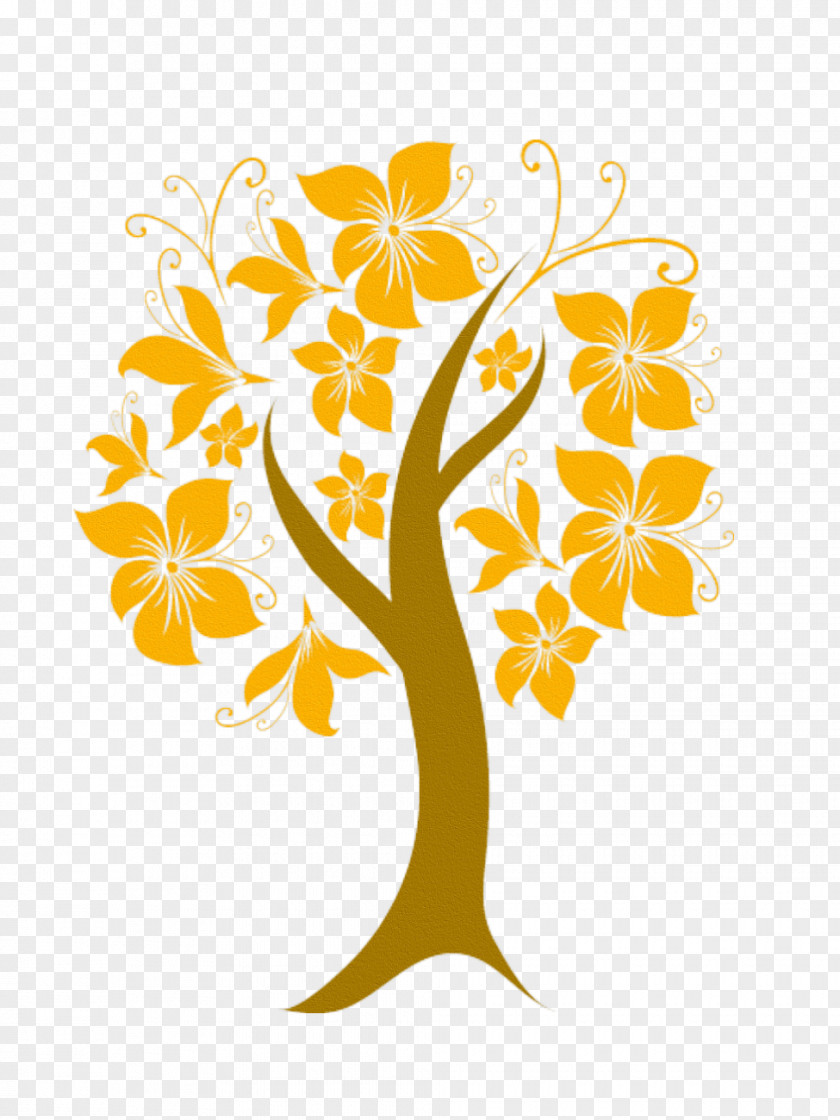 Виниловая интерьерная наклейка Floral Design Sticker Interieur Tree PNG