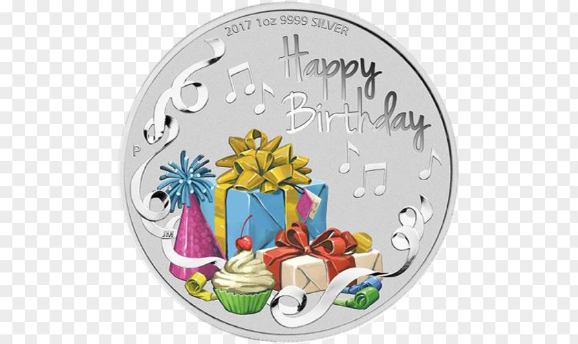 Joyeux Anniversaire Perth Mint Birthday Silver Coin PNG