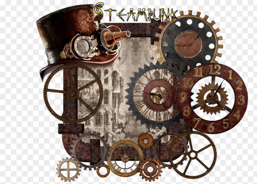 Metal Copper Clock Background PNG