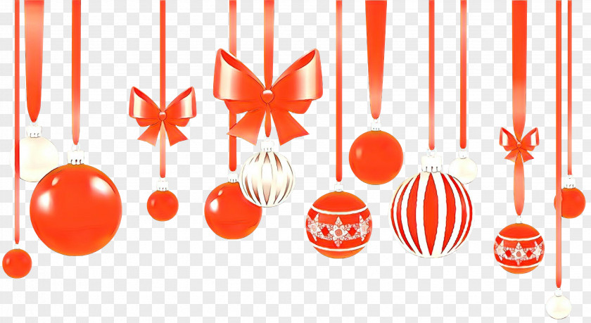 Orange Red Christmas Ornament PNG