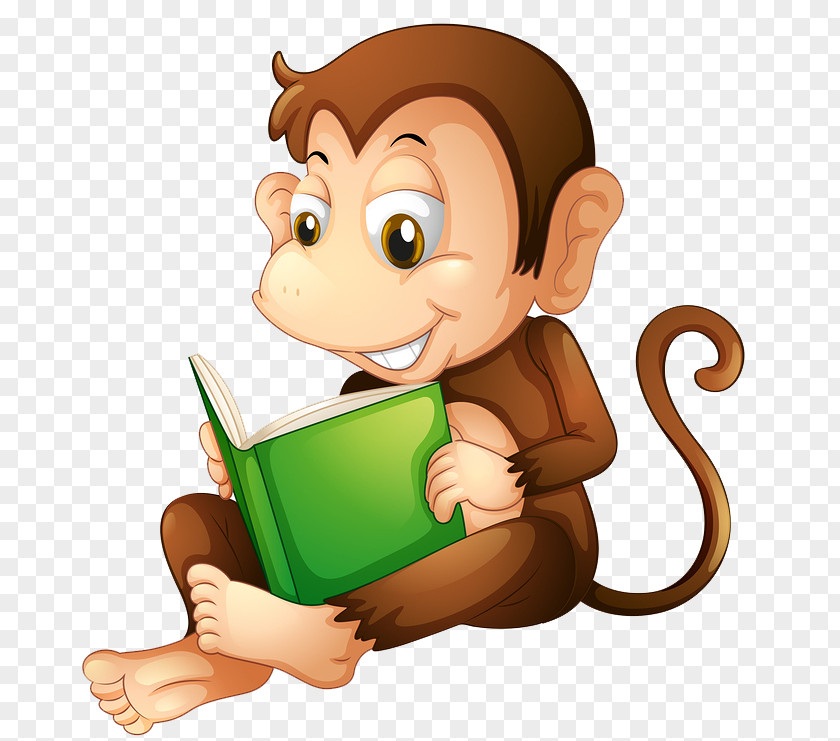 Book Reading Stock Photography Chimpanzee PNG