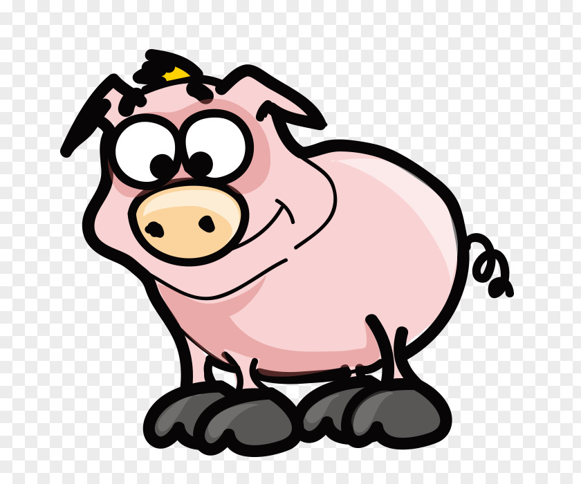 Cute Pink Pig Picture Domestic Dog Clip Art PNG