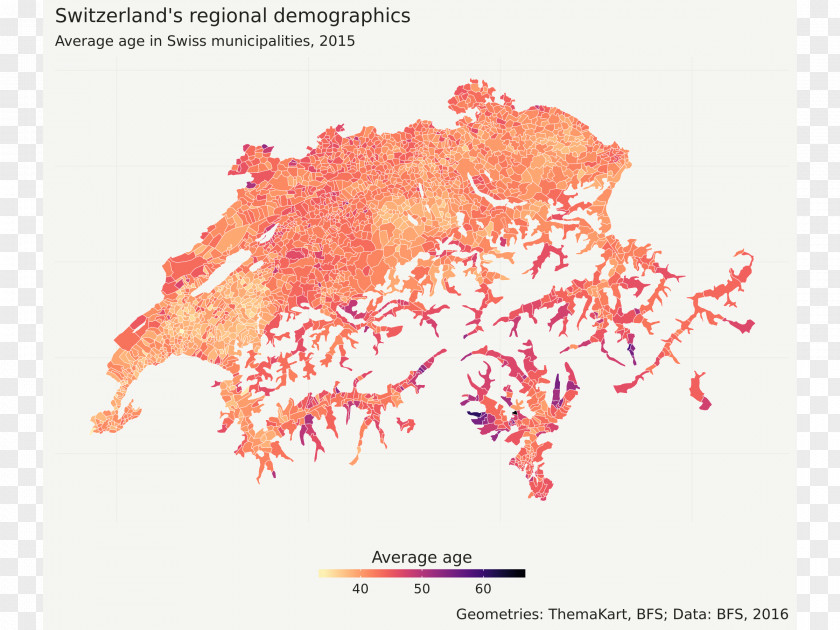 Switzerland Thematic Map Choropleth Language PNG