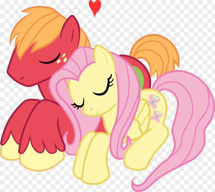 Couple Snuggle Pony Fluttershy Big McIntosh Pinkie Pie Drawing PNG
