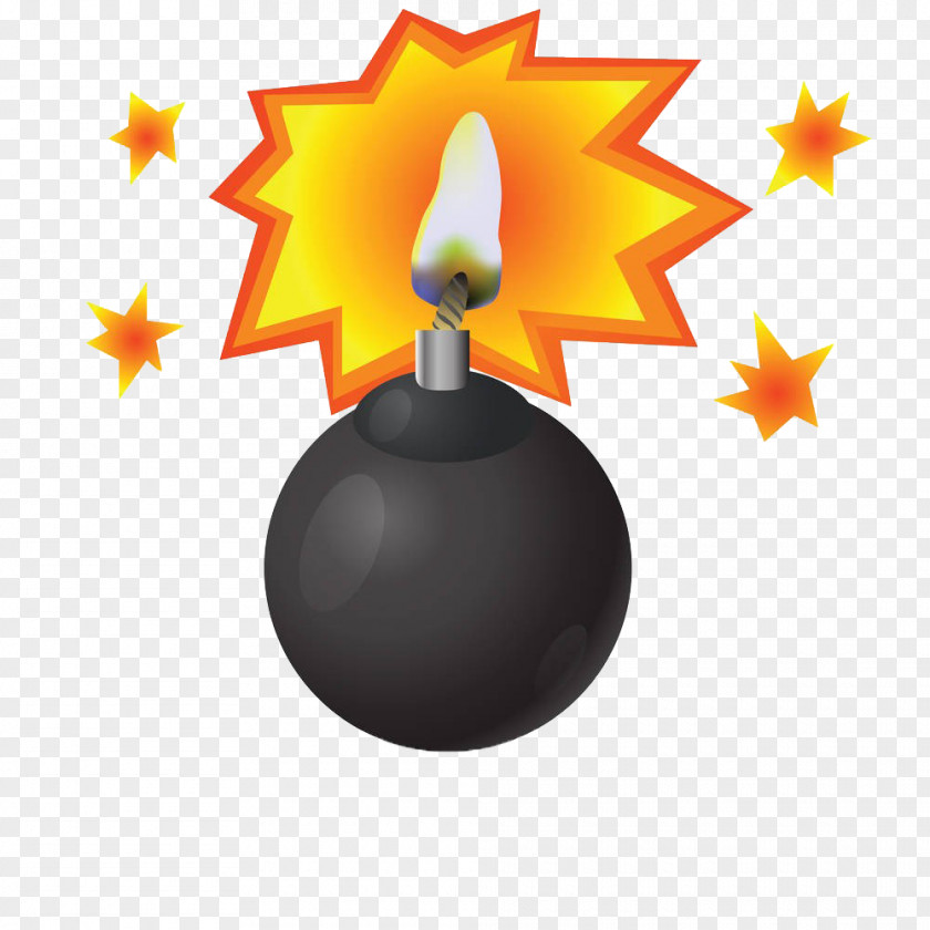 Hand-painted Mines Bomb Explosion Icon PNG