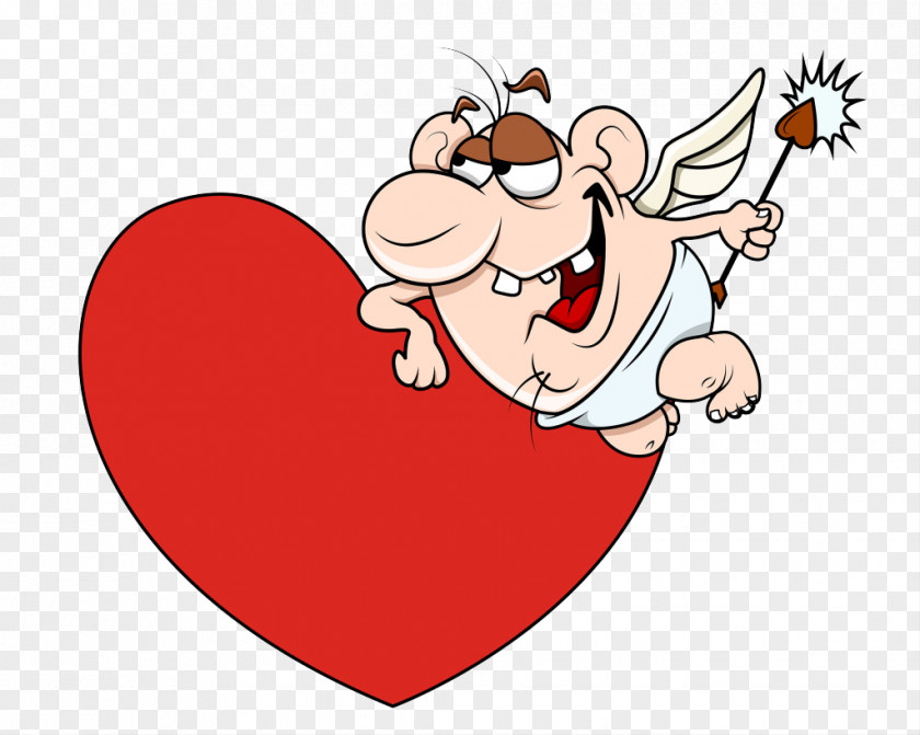 Happy Heart Cupid Royalty-free Cartoon Illustration PNG