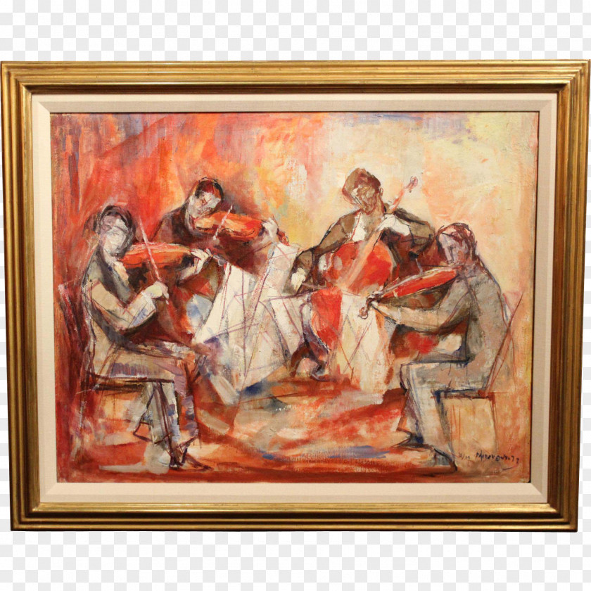 Painting Oil The String Quartet PNG