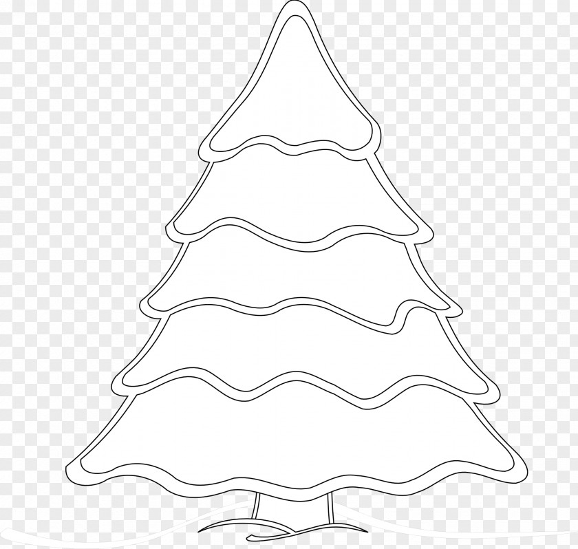 White Tree Christmas Black And Clip Art PNG