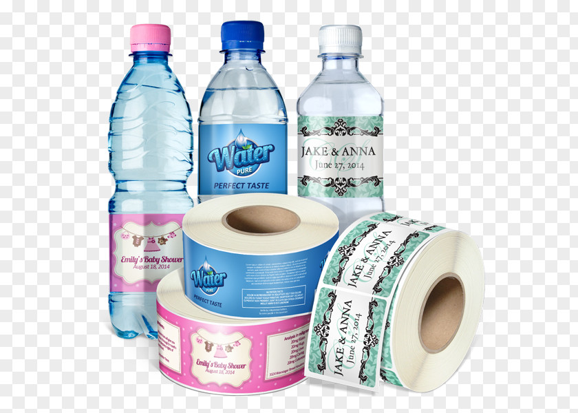 Bottle Plastic Label Printer Water Bottles PNG