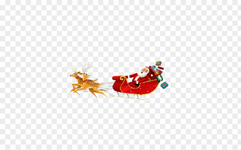 Driving Santa Claus Cartoon Illustration PNG