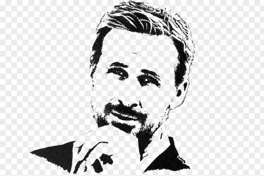 Ryan Gosling Portrait Film Director Art PNG