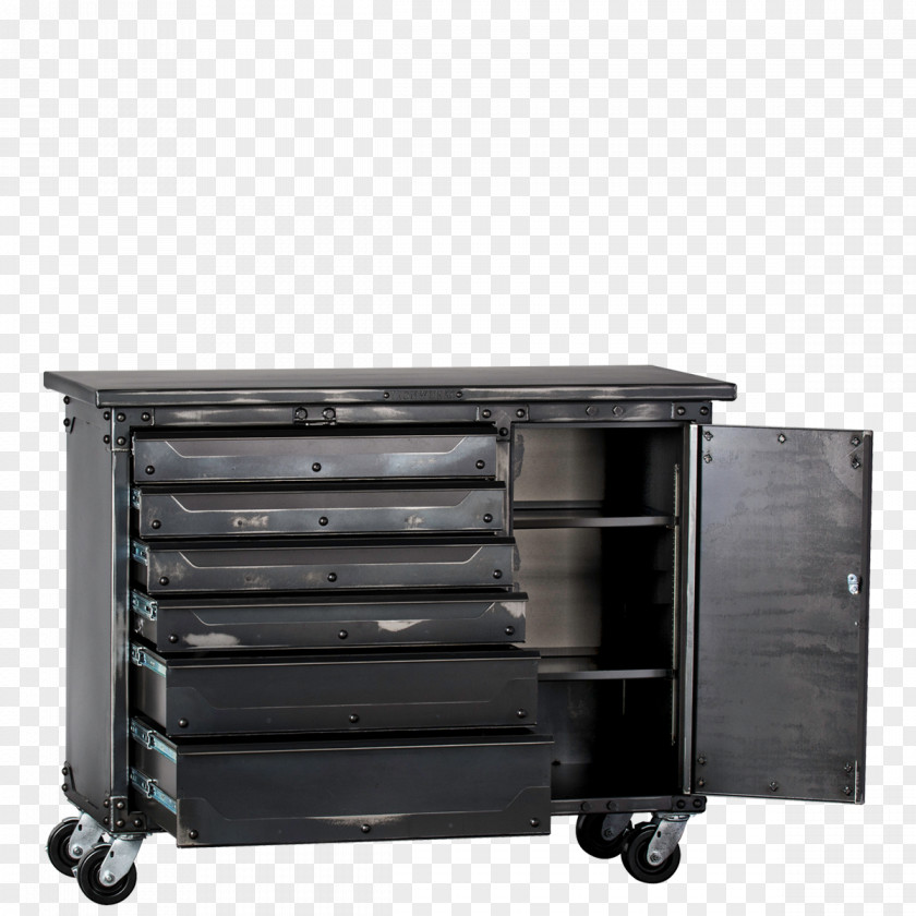 Safe Gun Metal Drawer Tool Boxes PNG