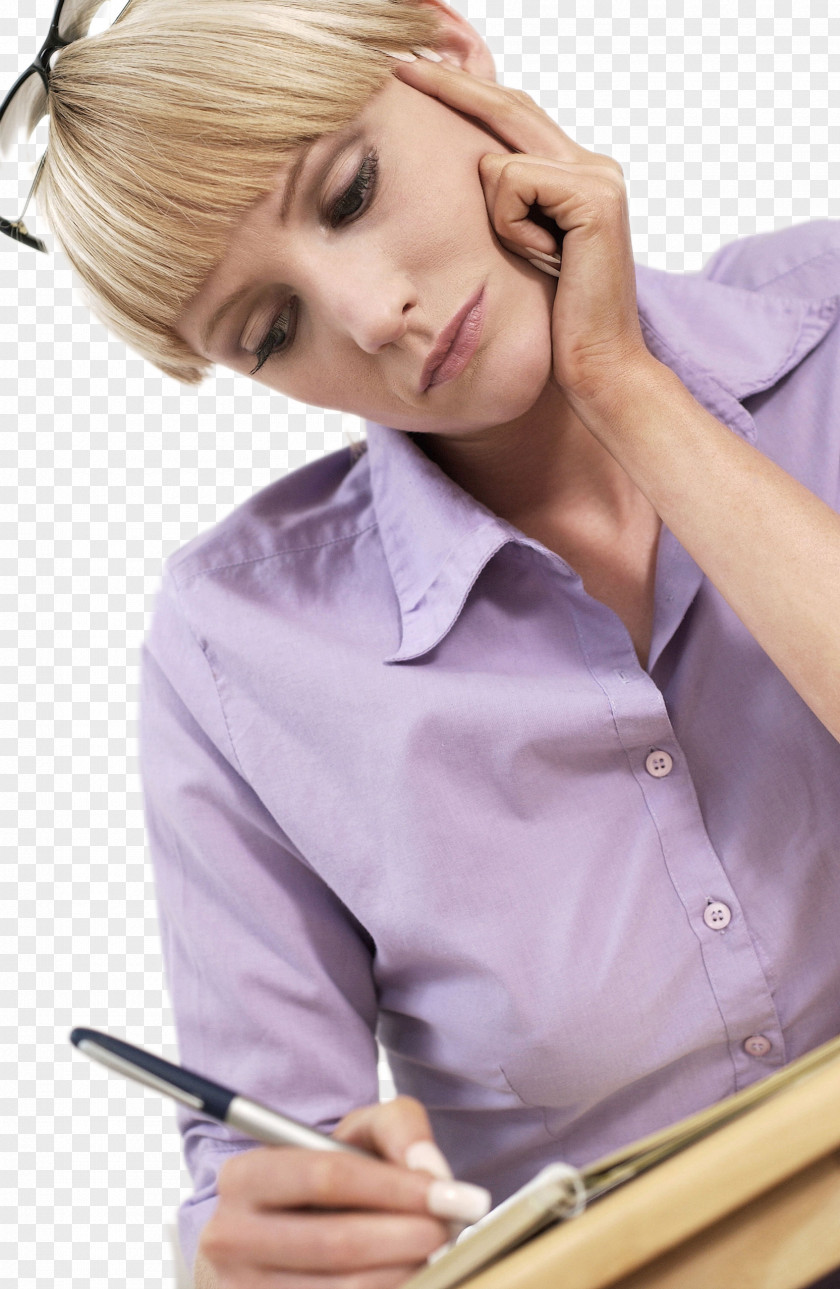 Thinking Model Blond Thought Woman PNG