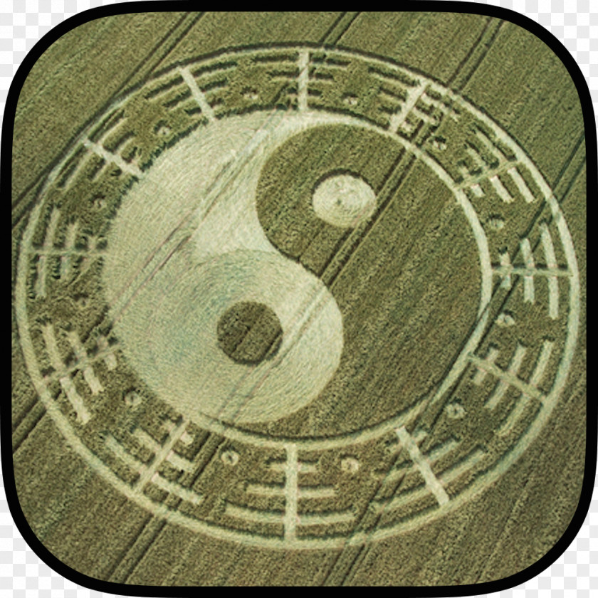 Yin Yang And Crop Circle Symbol I Ching PNG