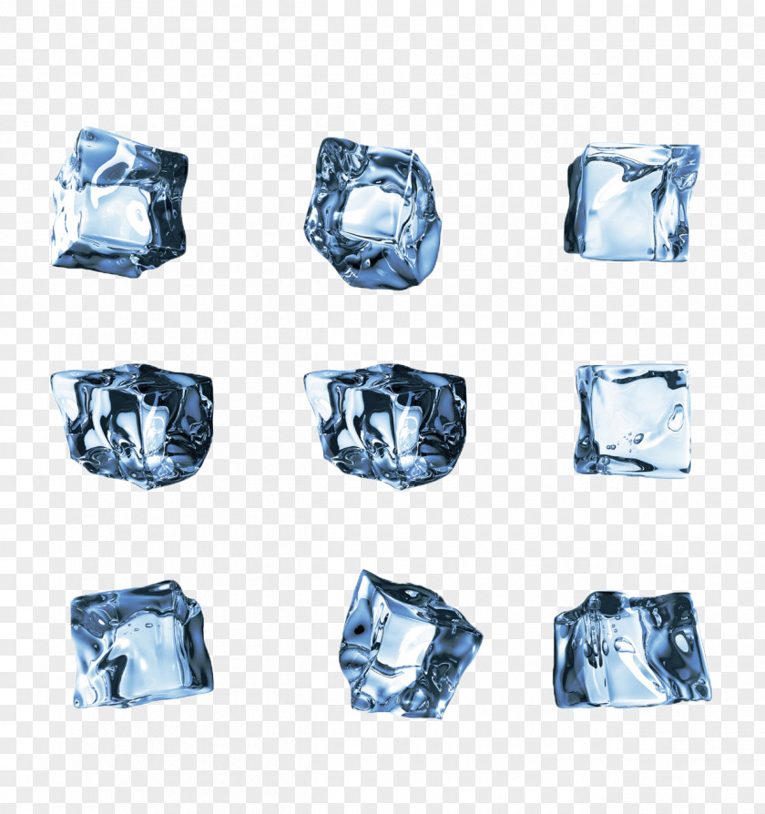 Ice Cube Blue Stock Illustration PNG