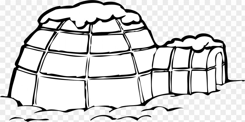 Igloo Transparent Background Coloring Book Worksheet Page Child PNG