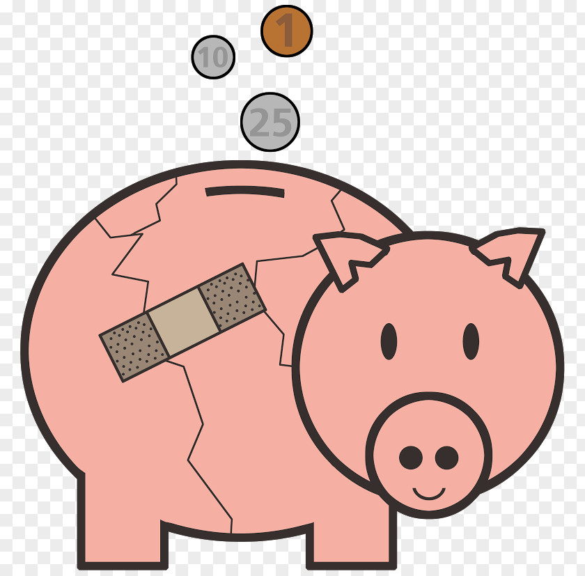 Piggy Bank Saving Money PNG