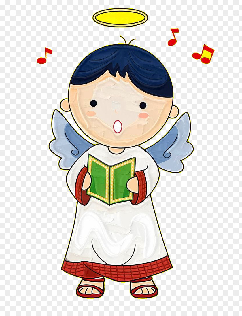 Singing Angel Cartoon Stock Illustration Clip Art PNG