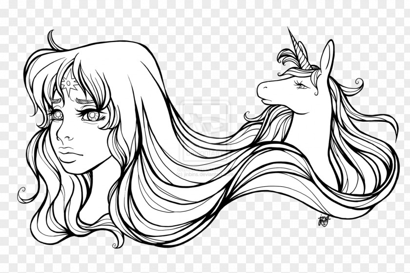 Unicorn Drawing The Last Line Art Sketch PNG