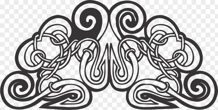 Celtic Style Ornament Black And White Art Pattern PNG