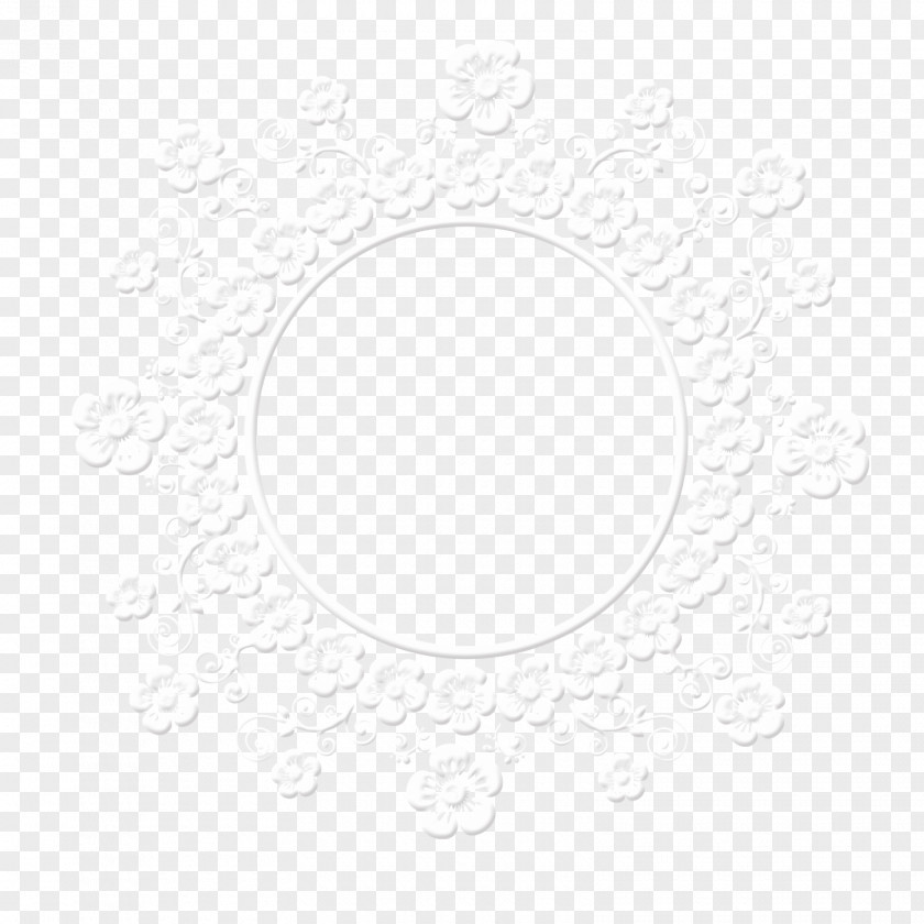 Lace Boarder Black And White Circle Area Monochrome PNG