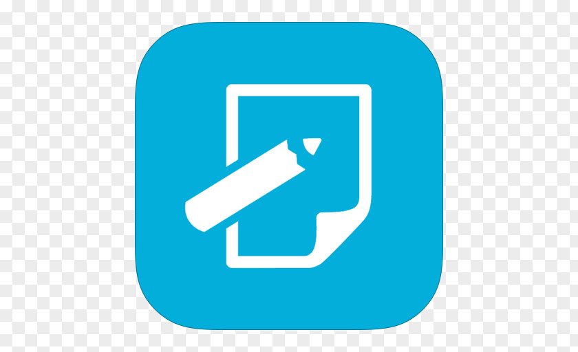 MetroUI Apps Notepad Blue Angle Area Communication PNG