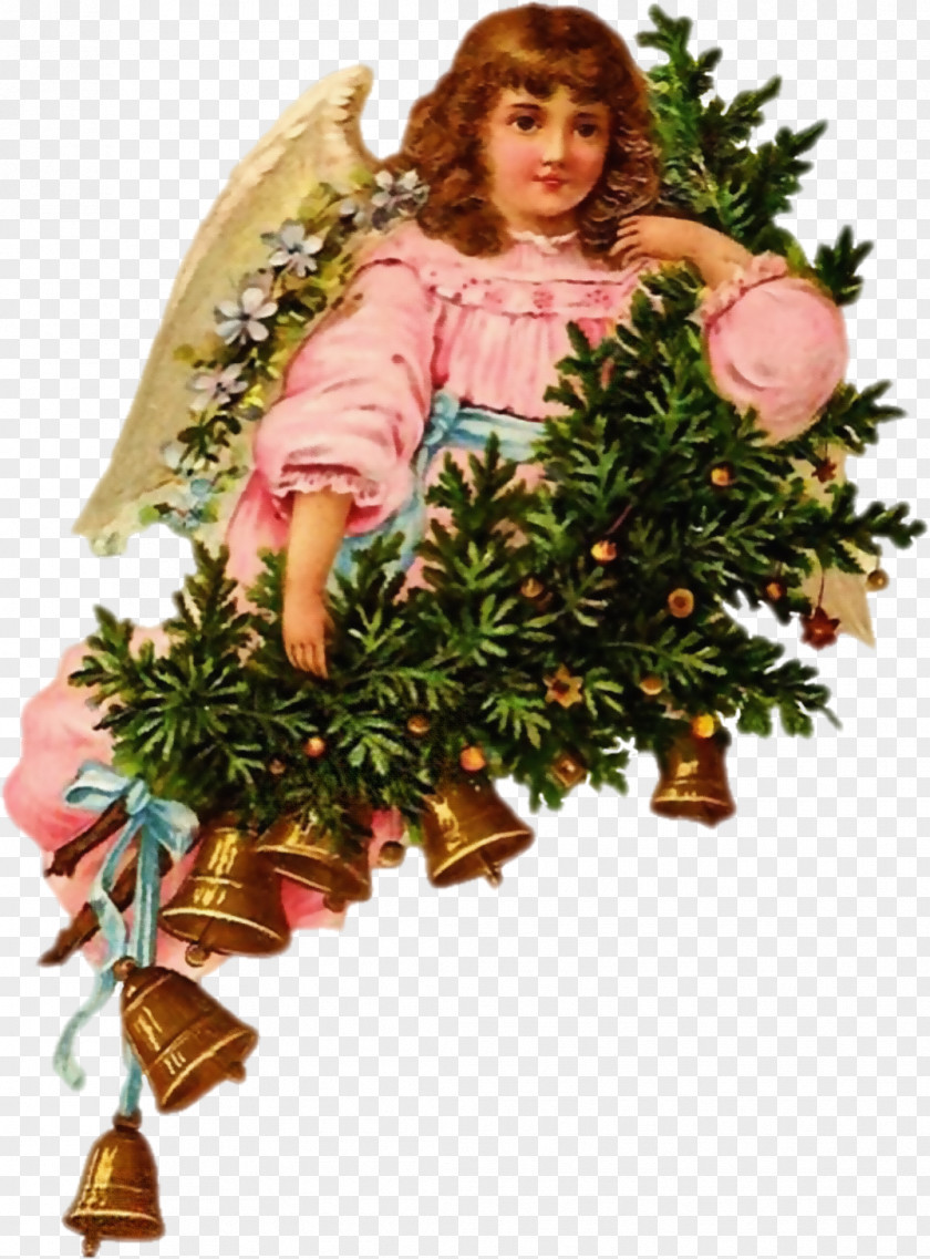 Angel Christmas Tree Cherub Bokmärke PNG